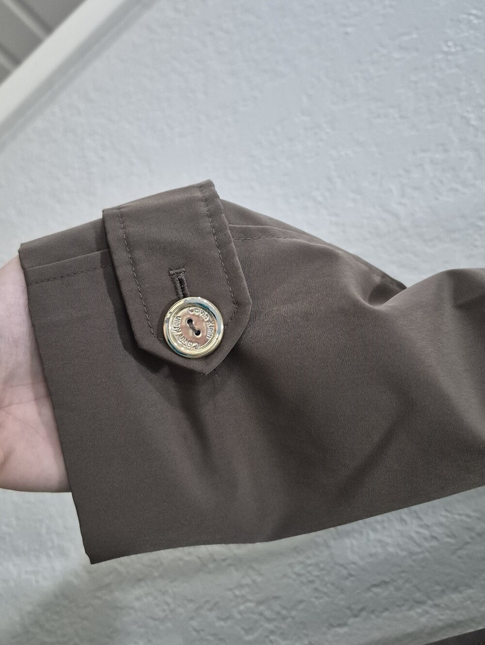 Calvin Klein Double-Breasted Trench Coat - Brown - Size L - Picture 7 of 16